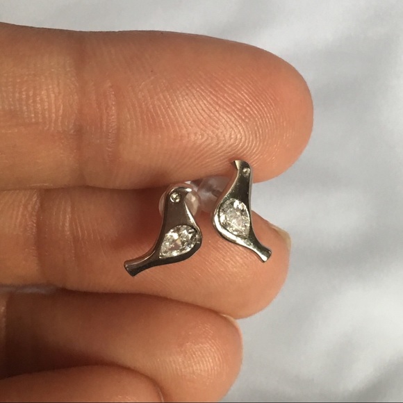 crystal bird earrings - Picture 4 of 5